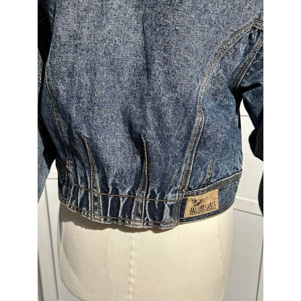 Vintage 80s Nuovo Industriale Aero Squad Jean Crop Jacket Denim Size Small - Picture 5 of 13